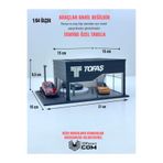 Butik 1/64 Ölçekli Tofaş Diorama Tasarımlı Araç Sergileme Garajı 3D Baskı