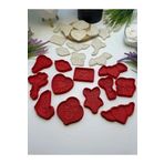 Butik 3d Baskı 12'Li Tam Set "Aşk" Kalp Şekilli Kurabiye Kalıbı