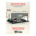 Butik 3D Baskı 1/64 Ölçekli Audi Showroom Tasarımlı Diorama Araç Sergileme Garajı