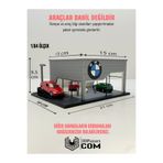 Butik 3D Baskı 1/64 Ölçekli BMW Showroom Tasarımlı Diorama Araç Sergileme Garajı