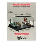 Butik 3D Baskı 1/64 Ölçekli Honda Showroom Tasarımlı Diorama Araç Sergileme Garajı