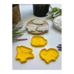 Butik 3d Baskı 3'lü Dinazor Şekilli Kurabiye Kalıbı Set 2