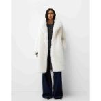 Butik Allbucks Bershka, Peluş Suni Kürk Kaban ABBRS7778 - M - 001-Beyaz