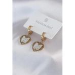 Butik Ayvitrin 316L Çelik Gold Renk Kelebek Model Zirkon Taş Detay Kadın Küpe