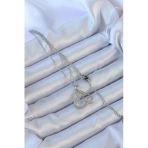 Butik Ayvitrin 316L Çelik Zincir Gümüş Renk Zirkon Taşlı Yüzüklü Kalp Kolye