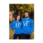 Butik Ayvitrin Sevgili Kombini Çift Kapşonlu Sweatshirt Mavi
