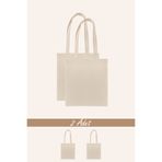 Butik Baskısız Ham Bez Çanta %100 Pamuk | 35x40 Cm | 140 Gr/m² | Doğal Renk Punch Çanta | 2 Adet