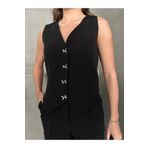 Butik Beyza Kelebek Düğme Detaylı İçi Astarlı Yelek Ve Pantolon İkili Takım