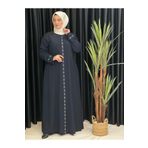 Butik büyük beden Önü Kolu Nakışlı Battal Ferace