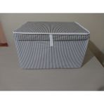 Butik Çok Amaçlı Kapaklı Düzenleyici Maxi Kutu Baza Hurç 50X40X30 - Beyaz - Gri - 1 Adet - 50 * 40 * 30 Cm