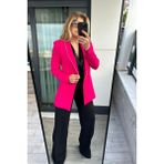 Butik Exvoto Krep Ceket Yaka Taşlı - 36 - Pembe