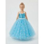 Butik Happy Kids Kız Çocuk Frozen Elsa Kostümü - 2 - 3 Yaş - Mavi - Buz