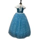 Butik Happy Kids Kız Çocuk Frozen Elsa Kostümü Askılı Bolero lu Takım - 4 - 5 Yaş - Mavi