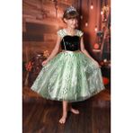Butik Happy Kids Kız Çocuk Frozen Prenses Anna Kostümü Taç Hediyeli 3-12 Yaş - 8 - 9 Yaş - Yeşil