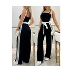 Butik Kadın Ip Askılı Straplez Belden Kuşaklı Viskon Iki Iplik Tulum