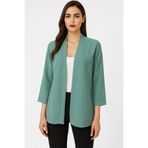 Butik Kadın Su Yeşili Blazer Ceket – Şık ve Modern Tasarım