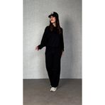 Butik Kadın Uzun Kollu Bisiklet Yaka Viskon Iki Iplik Bluz Ve Pantolon Ikili Takım