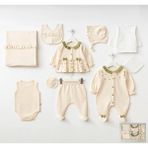 Butik Kız Bebek %100 Pamuklu - Antialerjik 10'lu Hastane Çıkışı - Yeşil - 0 - 3 Ay