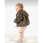 Butik Kız Bebek %100 Pamuklu Kadife Montlu 3'lü Takım Leopar Desenli - 12 Ay - Kahverengi - Açık Bej