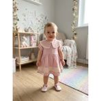 Butik Kız Bebek %100 Pamuklu Müslin Elbise - 9 Ay - Pembe