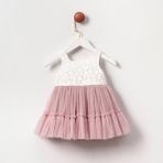 Butik Kız Bebek Pamuklu Tütülü Fiyonk Detaylı Elbise Özel Gün Elbise - Doğumgünü Elbisesi - 12 Ay - Lila