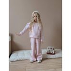 Butik Kız Çocuk Ispanyol Paça Alt - Üst Eşofman Takımı Pamuklu - Pembe - 11 - 12 Yaş