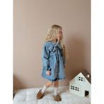 Butik Kız Çocuk Kot Denim Elbise 3-10 Yaş Aralığı Yaka Detaylı - 9 - 10 Yaş - Mavi