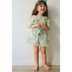 Butik Kız Çocuk Şortlu 2'li Alt - Üst Takım - 5 - 6 Yaş - Yeşil