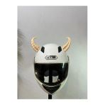 Butik Motor & Motosiklet Bej Viking Boynuz Kask Dış Aksesuarı