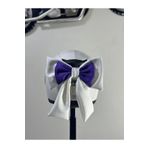 Butik Motor & Motosiklet Beyaz Mor Çift Fiyonk Kask Aksesuarı Kask Dış Aksesuar