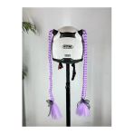 Butik Motor & Motosiklet Çift Simli Lila Renk Örgü Saç Kask Dış Aksesuarı