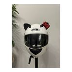 Butik Motor & Motosiklet Kırmızı Fiyonklu Siyah Kedi Kulak Kask Dış Aksesuarı