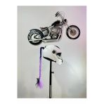 Butik Motor & Motosiklet Mor Renk Ombreli Saç Kask Dış Aksesuarı