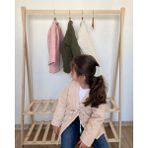Butik Müslin Kapitone Elyaf Dolgulu Kız Çocuk Ceket - 02S-Bej - 7 - 8 Yaş