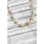 Butik P90030S8629 Yıldız Model Pirinç Gold Renk Kadın Kolye