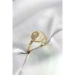 Butik P91413S7942 Ay Yıldız Model Gold Renk Zirkon Taşlı Kadın Yüzük