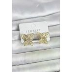 Butik P94373S3781 Füsun Küpesi Model Gold Renk Kelebek Model Pirinç Kadın Küpe