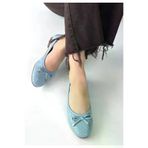 Butik P94531S1336 Jnues Mavi Hakiki Deri Babet Ayakkabı