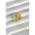 Butik P94749S7344 316L Çelik Gold Renk Başak Modeli Kadın Yüzük