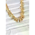 Butik P95320S3864 Gold Renk Pirinç Saçaklı Kadın Kadın Kolye