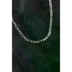 Butik P95428S4410 316L Çelik Gümüş Renk İnce Figaro Zincir Model Erkek Kolye
