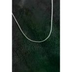 Butik P95429S7204 316L Çelik Gümüş Renk İnce Venetian Zincir Model Erkek Kolye