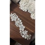 Butik Parça Güpür seccade kenarına vb yerlere uyumlu tek desen beyaz renk