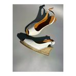 Butik sfk01 Noble Shoes Deri Dolgu Topuk Sandalet