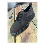Butik SMT16 Noble Shoes Hakiki Deri Süet Kadın Oxford Ayakkabı
