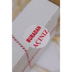 Butik Sosyetik Buradan Açınız Beyaz 40 mm Yuvarlak Yapışkanlı Sticker Etiket 120 Adet - 40 x 40 mm