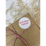 Butik Sosyetik Kontrol Edildi 50 mm Beyaz Yuvarlak Sticker Etiket 100 Adet