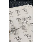 Butik Sosyetik Şeffaf Etiket Söz, Kına, Nişan Hatırası 4x5 cm 42 Adet