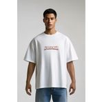 Butik Spider-Man Ön Arka Baskılı Tasarım Oversize Pamuklu T-Shirt