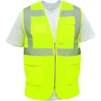 Butik Ssm Sarı Reflektif Mühendis İkaz Yeleği Yüksek Görünüm Özellikli İş Elbisesi